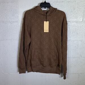 Scotch & Soda Jacquard Terry Relaxed Fit Hoodie Beige Small $148